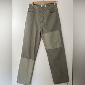 Green Reformation Patchwork Pants